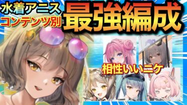 【メガニケ】水着アニスコンテンツ別最強編成！組み合わせが多く使いやすい！【勝利の女神nikke】