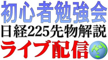 【環境認識・初心者専用】日経225先物：24時間チャートライブ配信　Environmental Recognition/For Beginners　Nikkei225Futures：24H Live